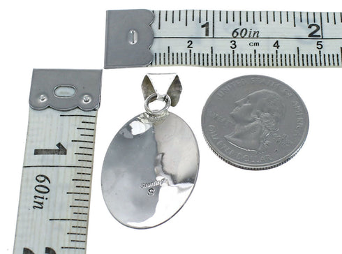 Orange Shell Oyster Navajo Sterling Silver Pendant NN20469